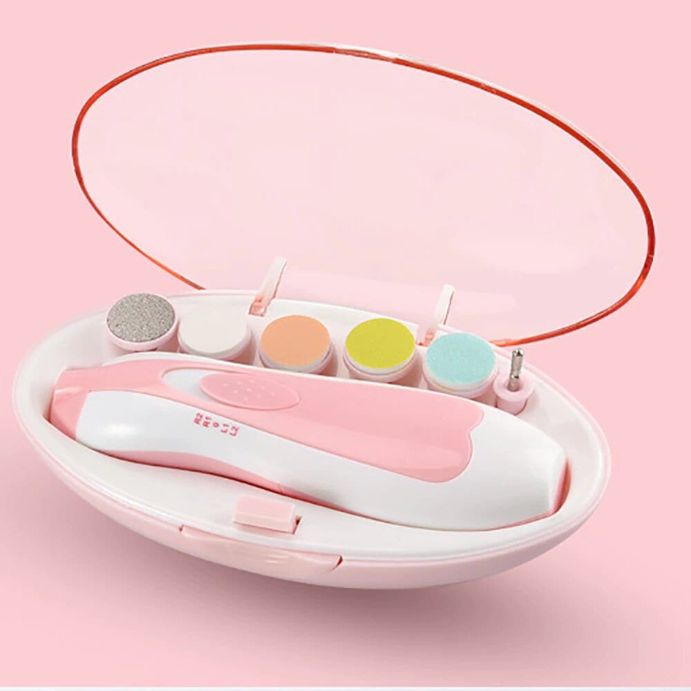 Baby Essentials-5 Pink Painless Electric Baby Nail Trimmer