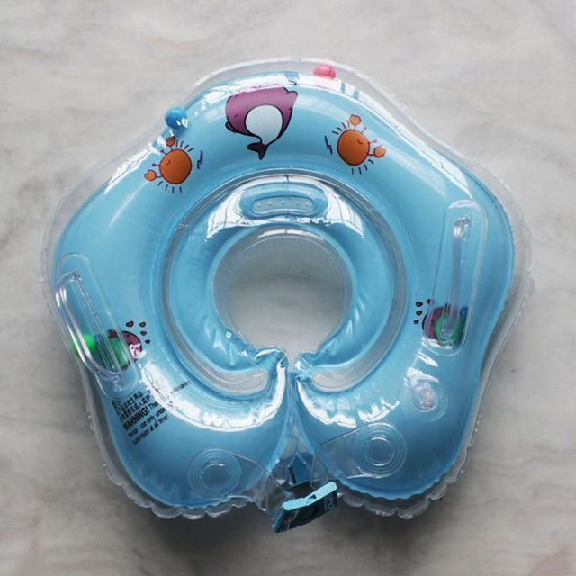 Baby Essentials-6 Blue Baby Neck Float Ring Tube