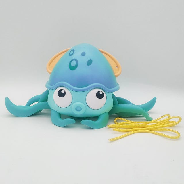 Baby Essentials-8 Blue Crawling Octopus Baby Bath Toy
