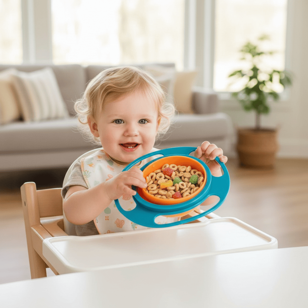 Baby Essentials-5 360° Rotatable Gyro Bowl – No More Spills!