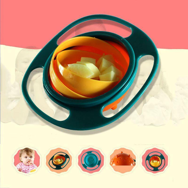 Baby Essentials-5 360° Rotatable Gyro Bowl – No More Spills!