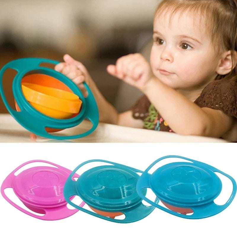 Baby Essentials-5 360° Rotatable Gyro Bowl – No More Spills!