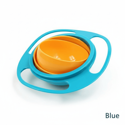 Baby Essentials-5 Blue 360° Rotatable Gyro Bowl – No More Spills!