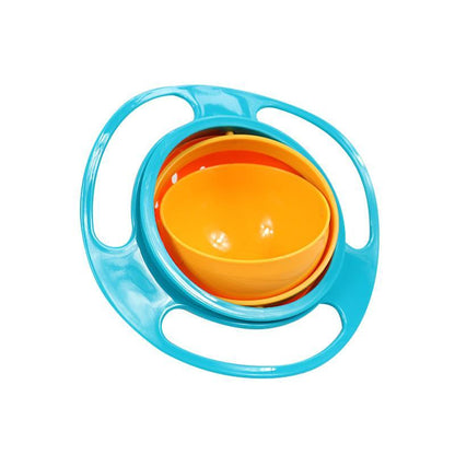 Baby Essentials-5 Blue 360° Rotatable Gyro Bowl – No More Spills!