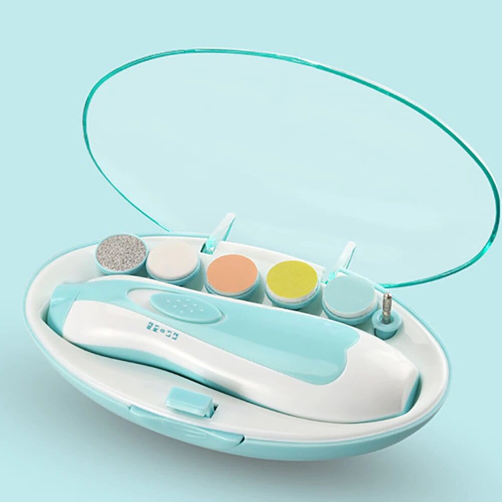 Baby Essentials-5 Blue Painless Electric Baby Nail Trimmer