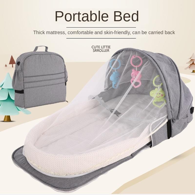 Baby Essentials-5 Foldable Baby Bed with Mosquito Net