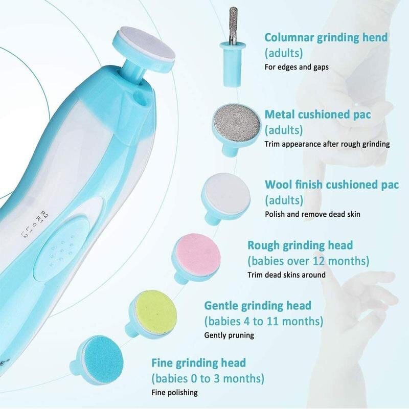 Baby Essentials-5 Painless Electric Baby Nail Trimmer