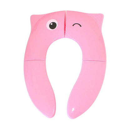 Baby Essentials-5 Pink Baby Silicone Folding Potty Seat