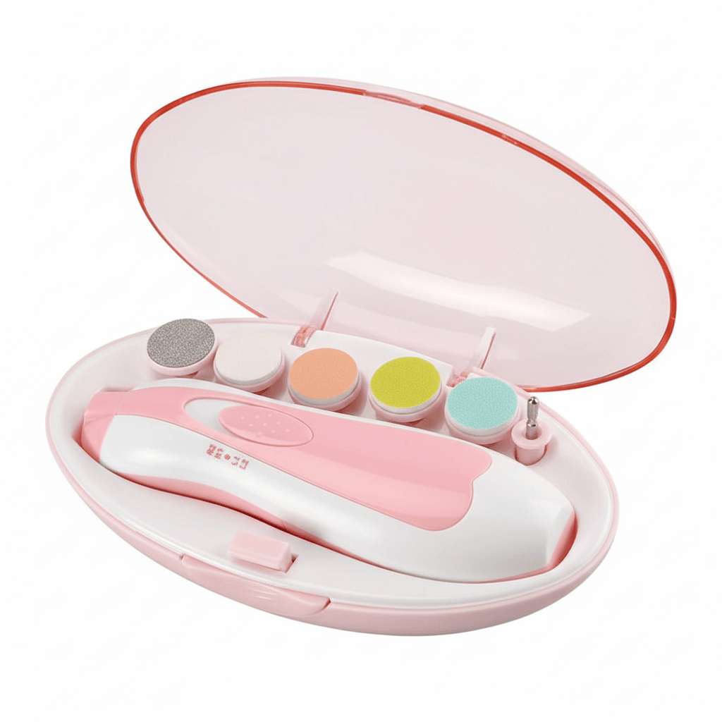 Baby Essentials-5 Pink Painless Electric Baby Nail Trimmer