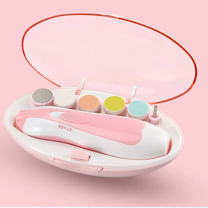 Baby Essentials-5 Pink Painless Electric Baby Nail Trimmer