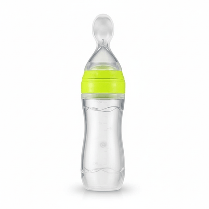 Baby Essentials-6 Baby Squeezing Feeding Bottle with Spoon