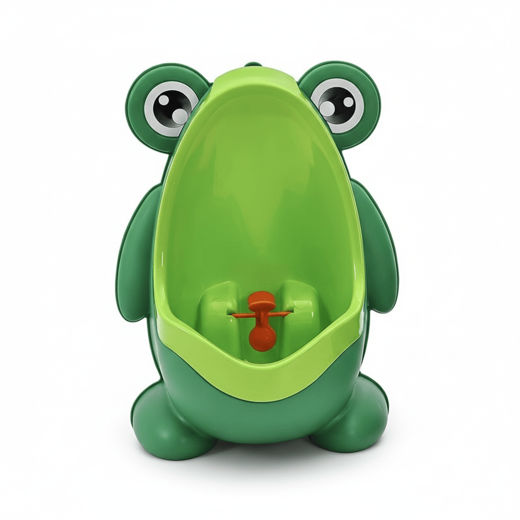 Baby Essentials-6 Green Frog Shape Wall-Mounted Urinate Trainer