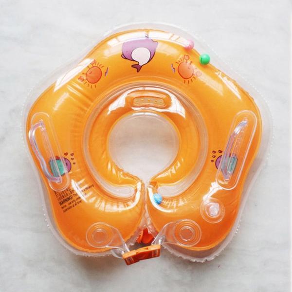 Baby Essentials-6 Orange Baby Neck Float Ring Tube