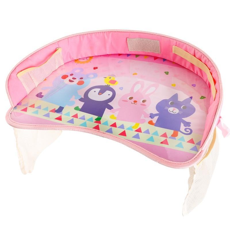 Baby Essentials-6 Pink Portable Waterproof Baby Car Tray