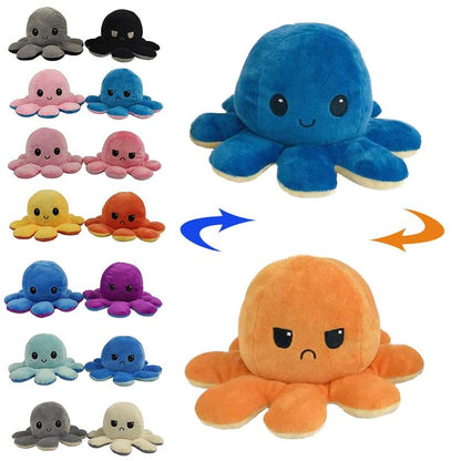 Baby Essentials-6 Random Color Double Sided Flip Octopus Plush Toy