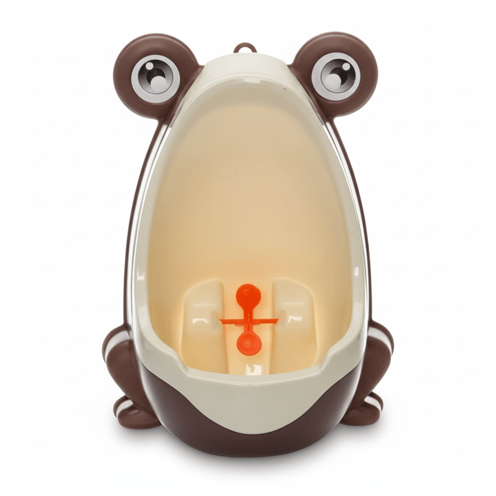 Baby Essentials-6 White Frog Shape Wall-Mounted Urinate Trainer