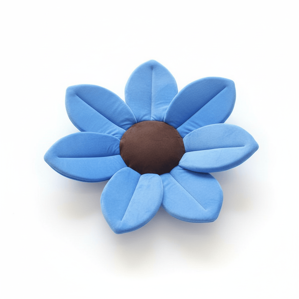 Baby Essentials-7 Blue Soft Blossom Baby Bath Cushion