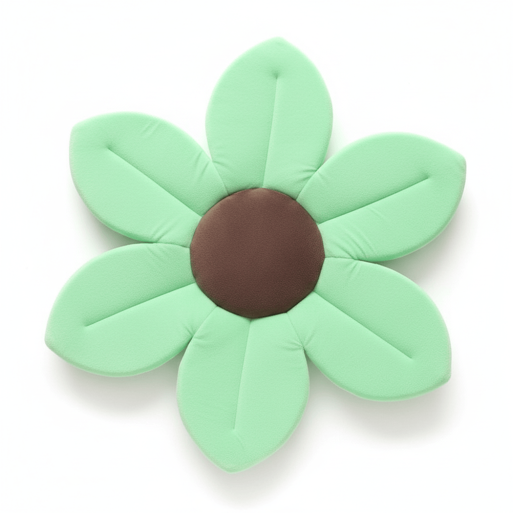 Baby Essentials-7 Green Soft Blossom Baby Bath Cushion