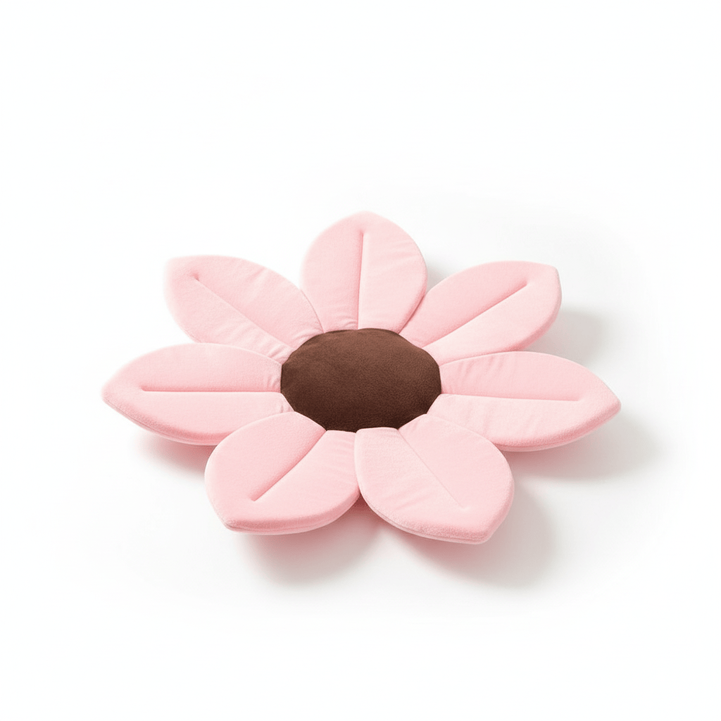 Baby Essentials-7 Pink Soft Blossom Baby Bath Cushion