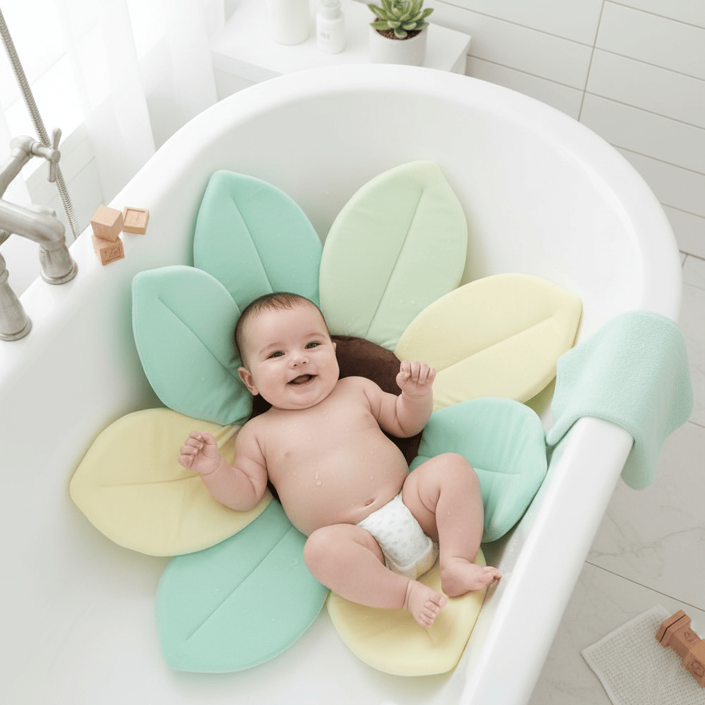Baby Essentials-7 Soft Blossom Baby Bath Cushion