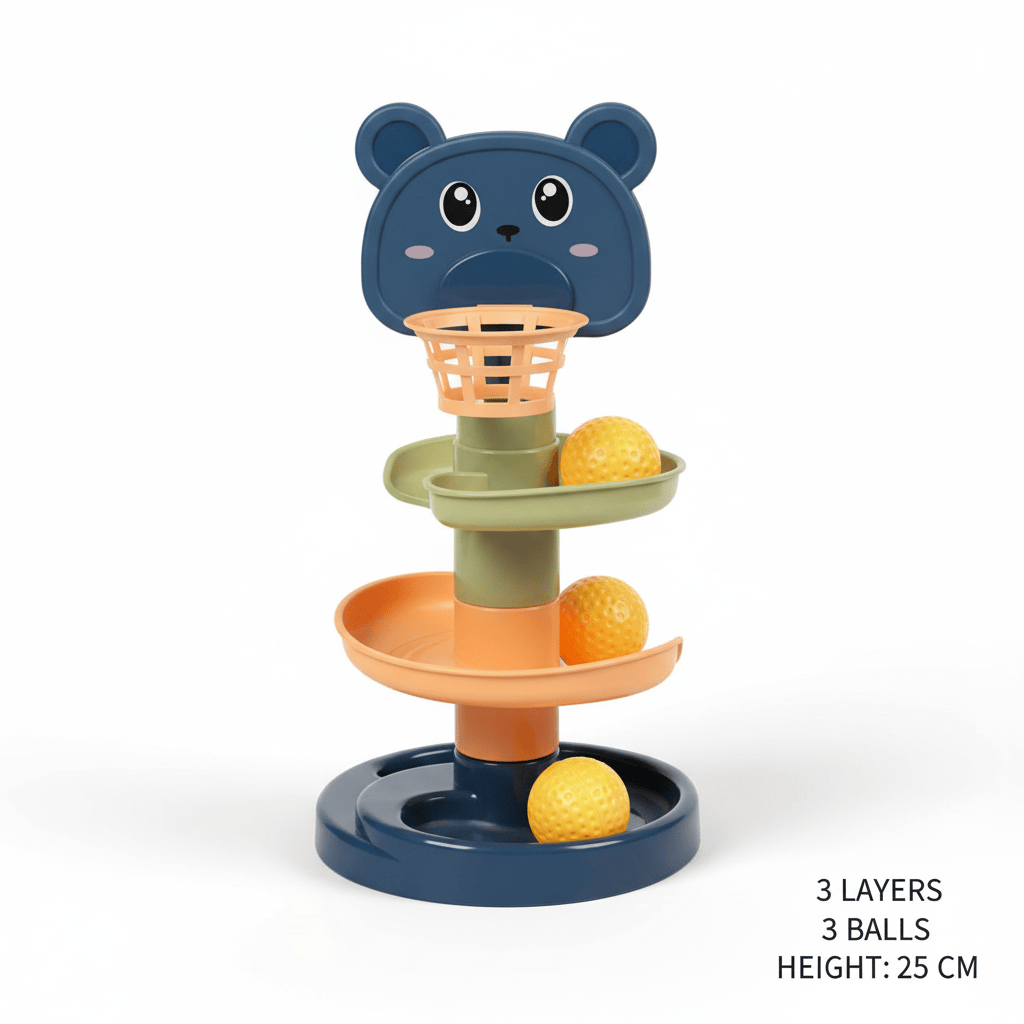 Baby Essentials-8 3 Layers Baby Rolling Ball Tower – Fun & Educational Toy