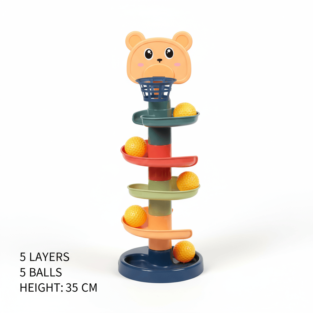 Baby Essentials-8 5 Layers Baby Rolling Ball Tower – Fun & Educational Toy