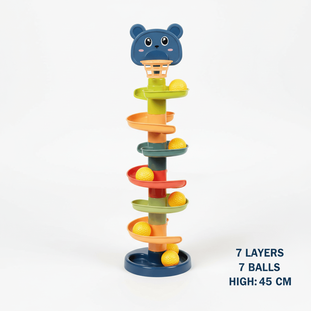 Baby Essentials-8 7 Layers Baby Rolling Ball Tower – Fun & Educational Toy