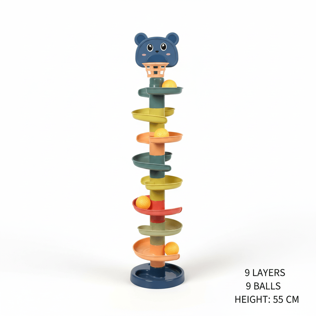Baby Essentials-8 9 Layers Baby Rolling Ball Tower – Fun & Educational Toy