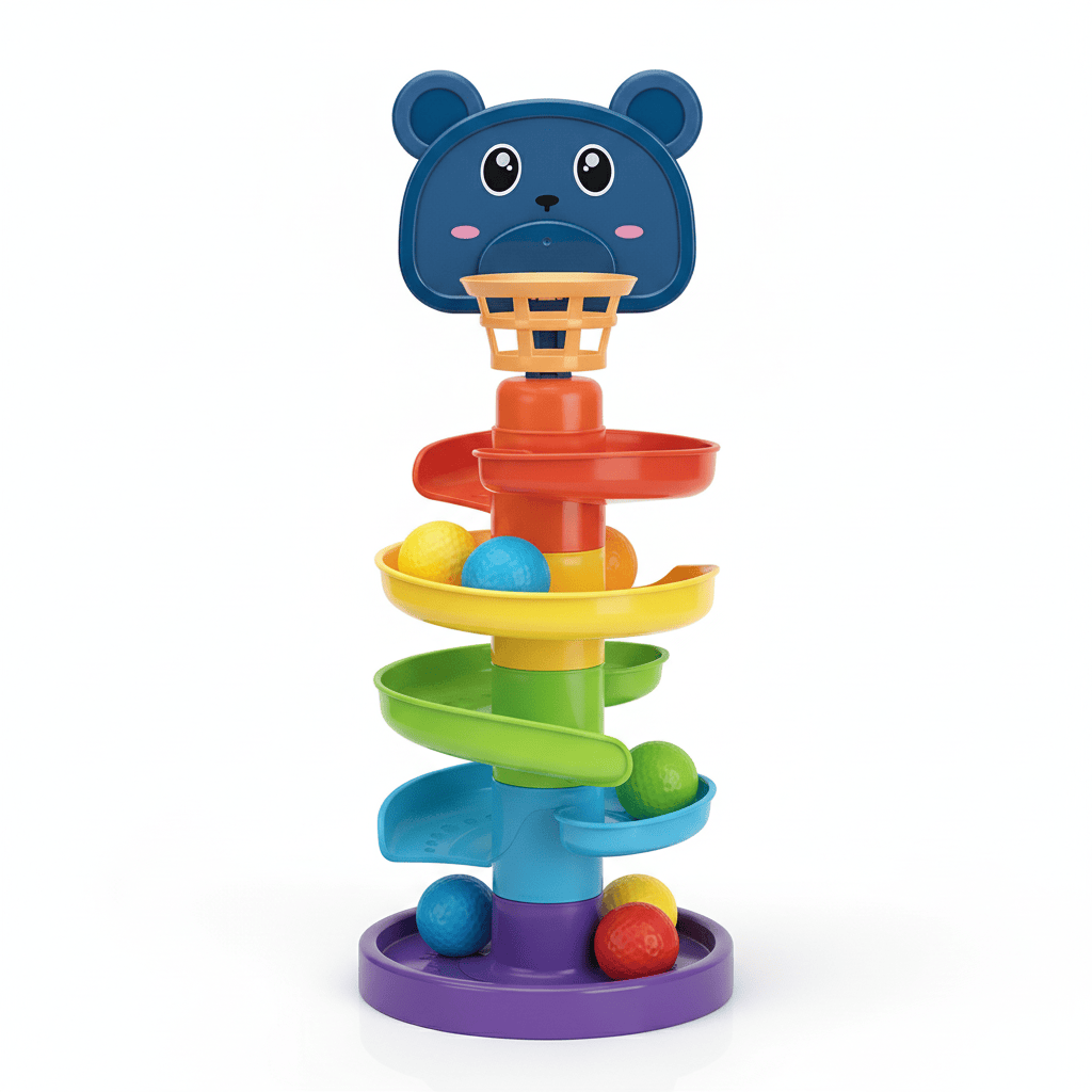 Baby Essentials-8 Baby Rolling Ball Tower – Fun & Educational Toy