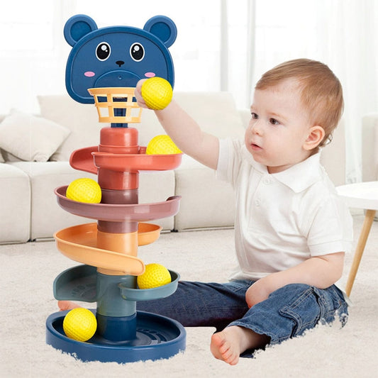 Baby Essentials-8 Baby Rolling Ball Tower – Fun & Educational Toy