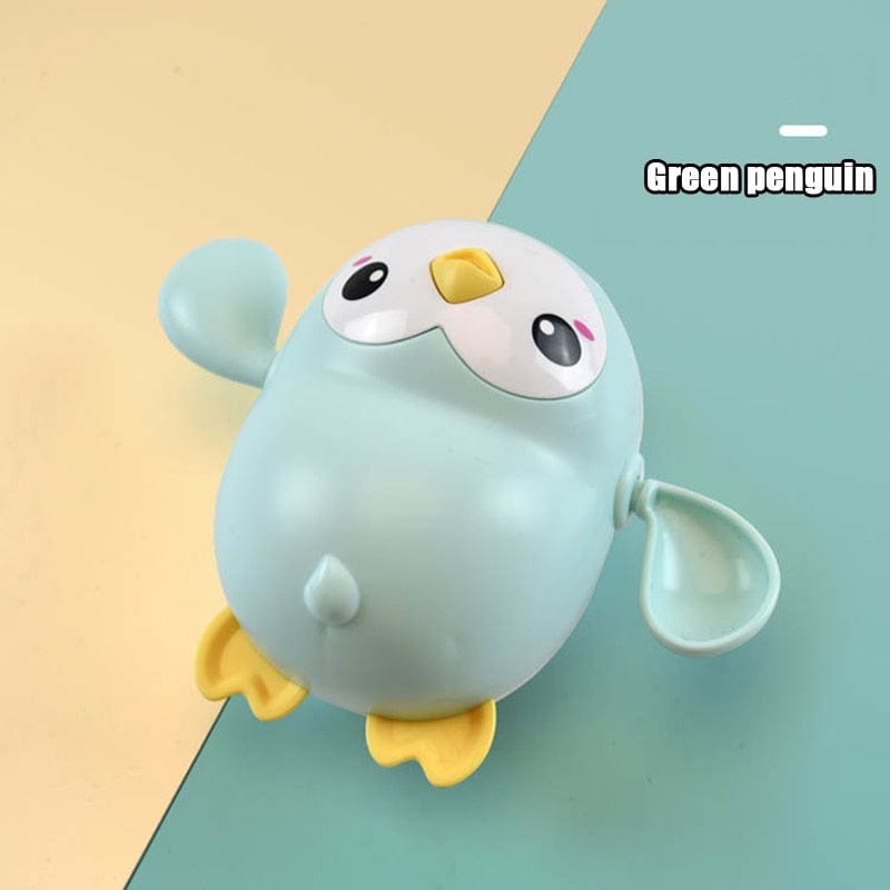 Baby Essentials-8 Green Penguin Baby Bath Toys for Fun