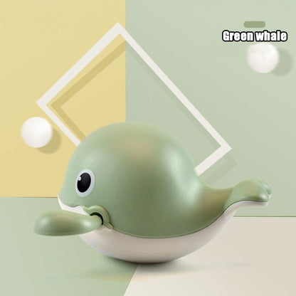 Baby Essentials-8 Green Whale Baby Bath Toys for Fun