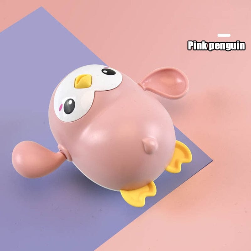 Baby Essentials-8 Pink Penguin Baby Bath Toys for Fun