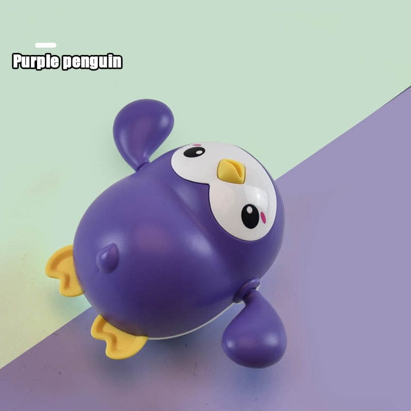 Baby Essentials-8 Purple Penguin Baby Bath Toys for Fun
