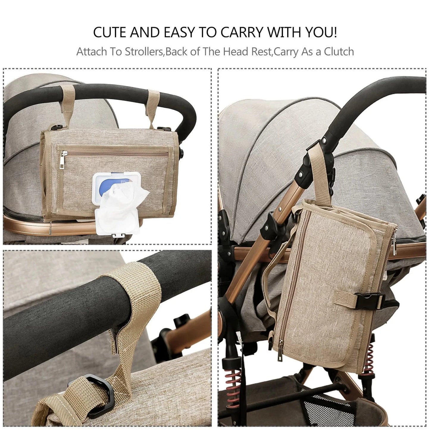Cosy Snuggles 3-in-1 Portable Baby Changing Mat & Diaper Bag – Waterproof, Foldable & Stylish