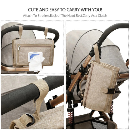 Cosy Snuggles 3-in-1 Portable Baby Changing Mat & Diaper Bag – Waterproof, Foldable & Stylish