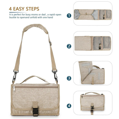 Cosy Snuggles 3-in-1 Portable Baby Changing Mat & Diaper Bag – Waterproof, Foldable & Stylish