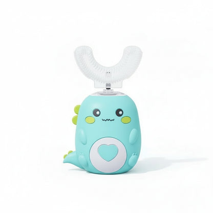 Cosy Snuggles Baby Care Green - Ages 6-12 Years U-Shaped Baby Toothbrush – 360° Silicone Electric Toothbrush for Kids
