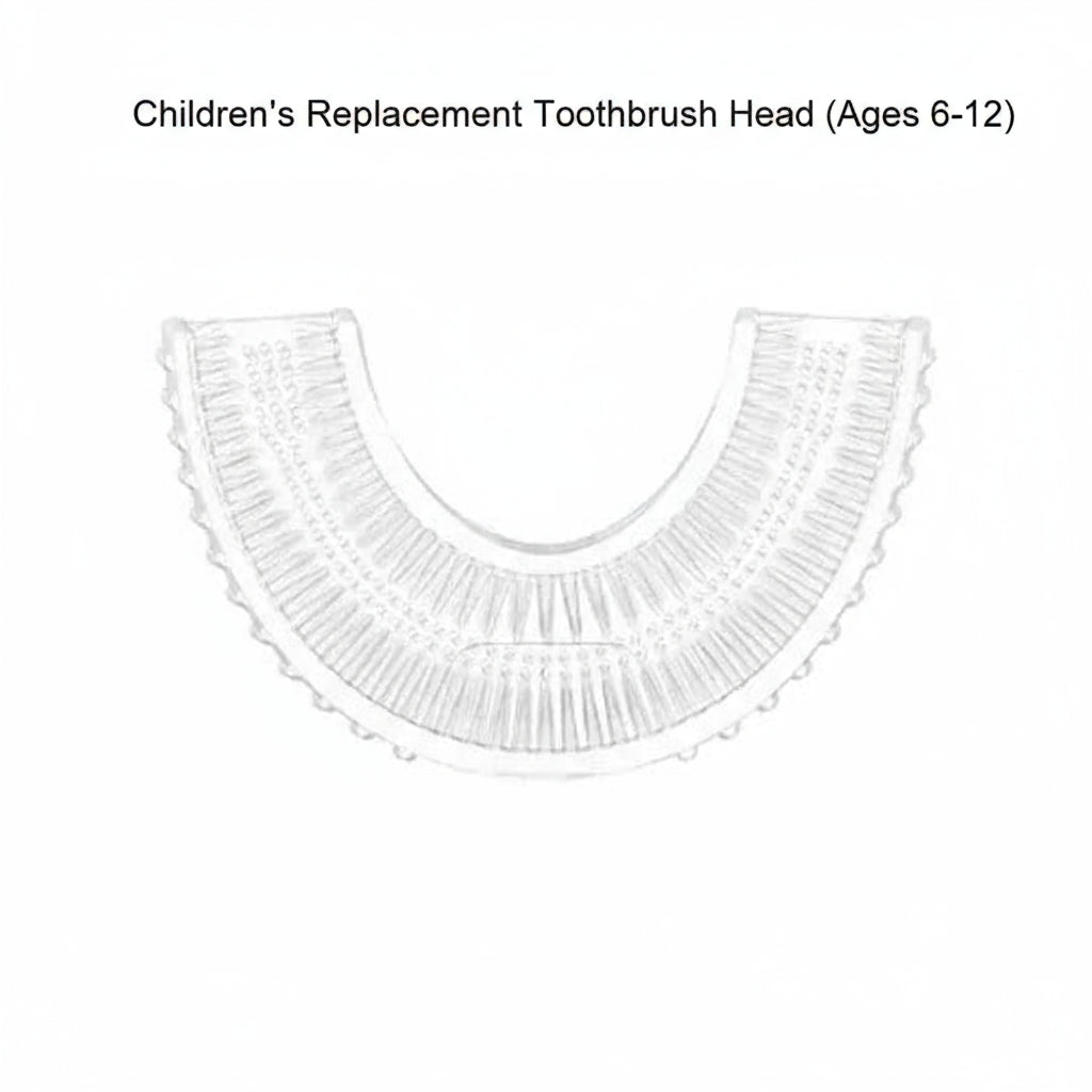Cosy Snuggles Baby Care Replacement Brush Head - Ages 6-12 Years U-Shaped Baby Toothbrush – 360° Silicone Electric Toothbrush for Kids