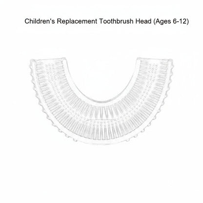 Cosy Snuggles Baby Care Replacement Brush Head - Ages 6-12 Years U-Shaped Baby Toothbrush – 360° Silicone Electric Toothbrush for Kids