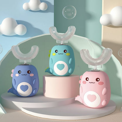 Cosy Snuggles Baby Care U-Shaped Baby Toothbrush – 360° Silicone Electric Toothbrush for Kids