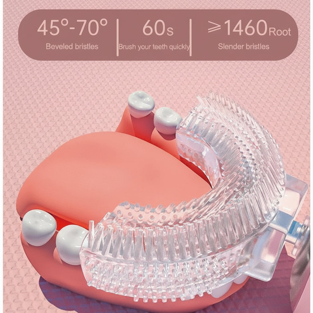 Cosy Snuggles Baby Care U-Shaped Baby Toothbrush – 360° Silicone Electric Toothbrush for Kids