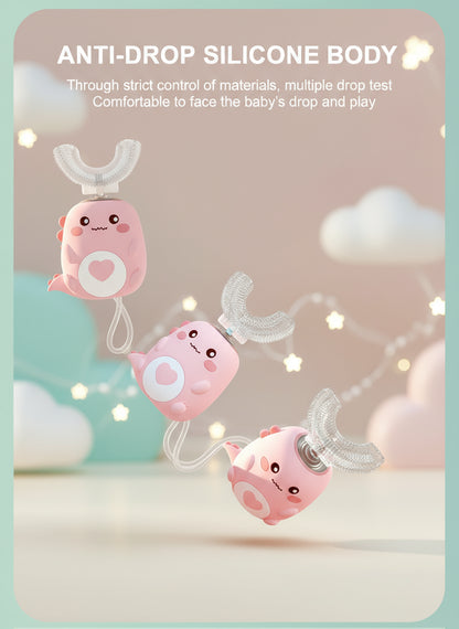 Cosy Snuggles Baby Care U-Shaped Baby Toothbrush – 360° Silicone Electric Toothbrush for Kids