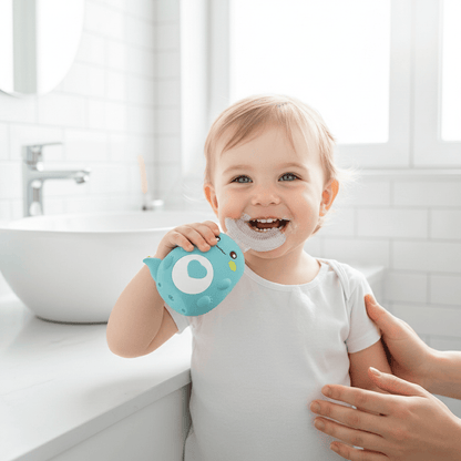 Cosy Snuggles Baby Care U-Shaped Baby Toothbrush – 360° Silicone Electric Toothbrush for Kids