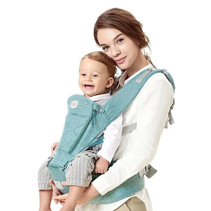 Cosy Snuggles Baby Carrier with Bass Bear Hip Seat for Front Carry