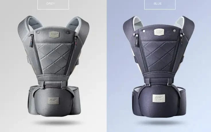 Cosy Snuggles Baby Carrier with Bass Bear Hip Seat for Front Carry