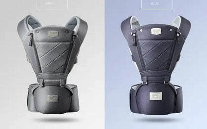 Cosy Snuggles Baby Carrier with Bass Bear Hip Seat for Front Carry