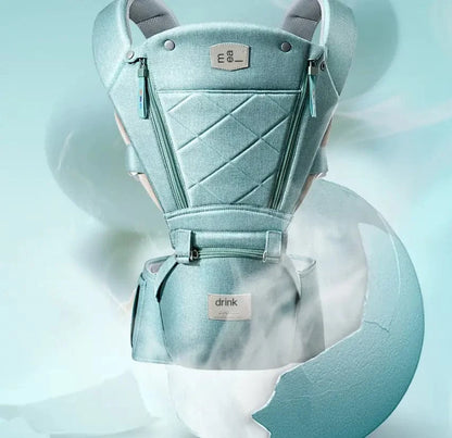 Cosy Snuggles Baby Carrier with Bass Bear Hip Seat for Front Carry