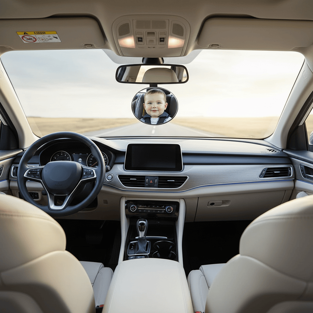 Cosy Snuggles Black Baby View Back Seat Mirror