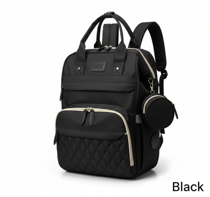 Cosy Snuggles Black Portable Diaper Changing Backpack